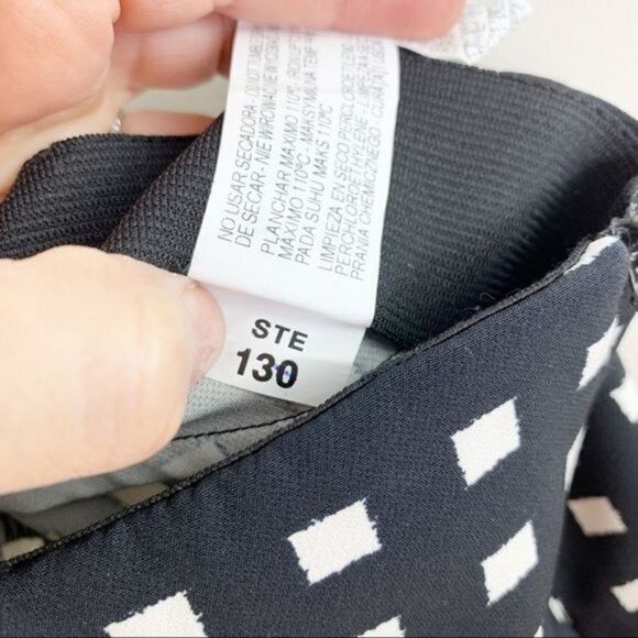 Zara Basic B/W Checkered Pants Gingham Size XS - Picture 8 of 10